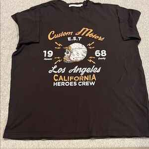 Heroes Motor Inc, mens large t-shirt. Custom Motors Los Angeles.